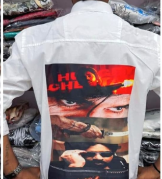 pure cotton og back printed shirt